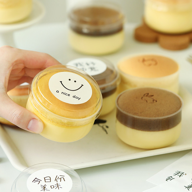 布丁杯耐高温日式胖胖杯烧模具烤箱用焦糖蛋糕乳酪果冻杯带盖家用