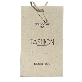 棉布帆布吊牌定做服装创意订制复古棉麻吊卡定制衣服布料标签挂牌设计男女装童装吊牌定做LOGO设计商标制作