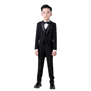 罗蒙男童西装儿童燕尾服套装2025新款花童中大童钢琴走秀演出礼服
