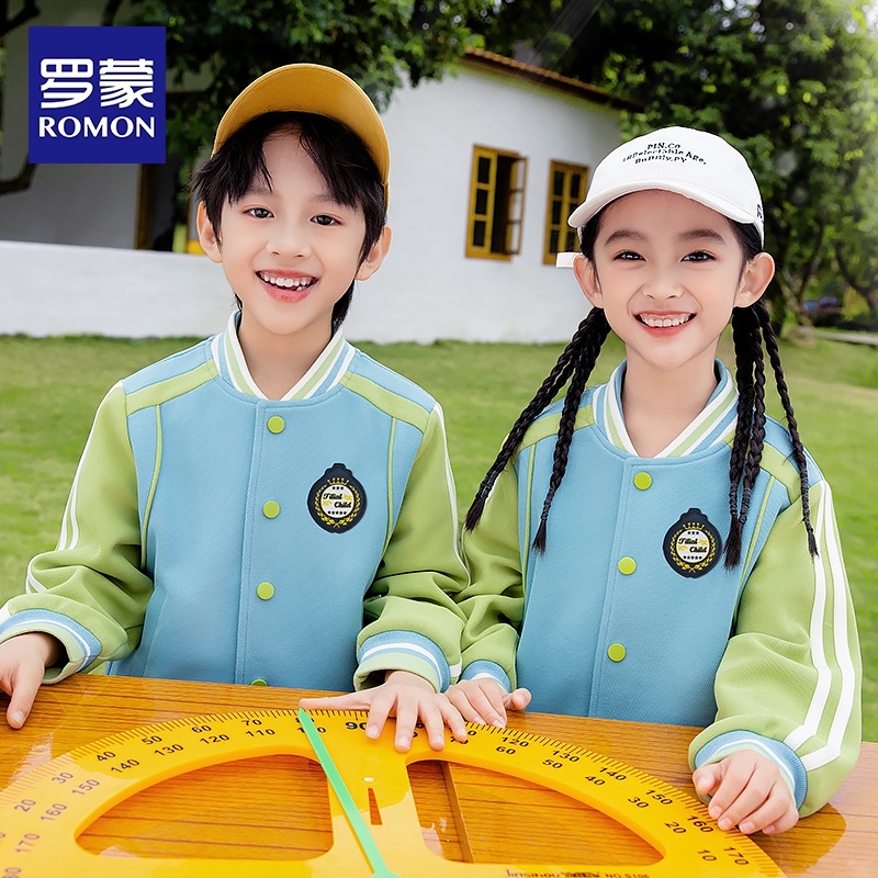 罗蒙幼儿园园服春秋装2025新款儿童班服套装小学生校园休闲运动服