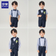 罗蒙儿童西装 男童花童礼服主持人钢琴演出服小男孩英伦风西服 套装