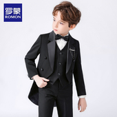罗蒙男童西装 钢琴小提琴花童演出服中大童男孩礼服 儿童燕尾服套装