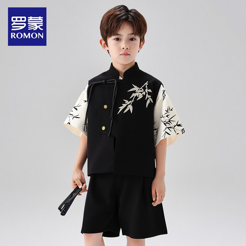 罗蒙男童新中式礼服套装