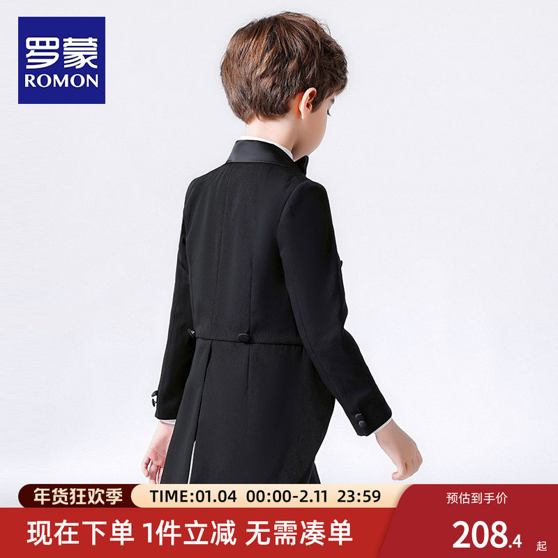 罗蒙儿童礼服燕尾服男童小西装套装三件套钢琴演出服主持西服英伦,童装/婴儿装/亲子装,儿童礼服,淘宝优惠券,粉丝福利购,淘宝优惠卷