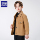中大童保暖夹克 羊毛呢大衣冬装 罗蒙男童呢子外套短款 2026秋冬新款