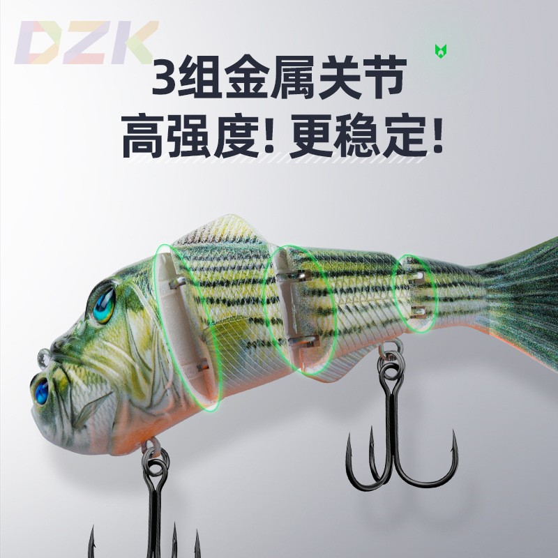 汉鼎大嘴系列金属/网布/厉片多节鱼路亚远投假饵拟饵。3