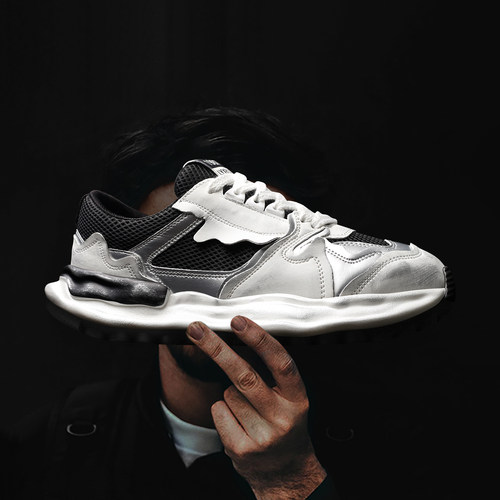 复古做旧层次拼接溶解鞋