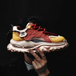 宇宙飞船气垫增高老爹鞋2025新款秋季流行爆款做旧运动鞋男百搭潮