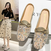 洋气时尚 子女2024新款 少女心凉拖 女夏外穿仙女风穆勒鞋 网红半拖鞋