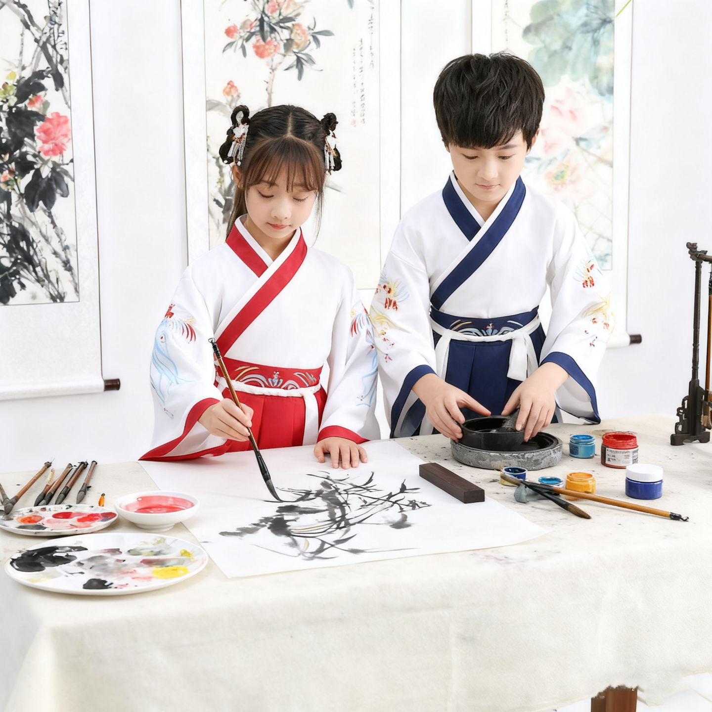 儿童汉服演出服男女童国学服