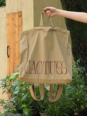 CAC原创设计品牌彩色牛仔双肩单肩多用途购物袋帆布袋