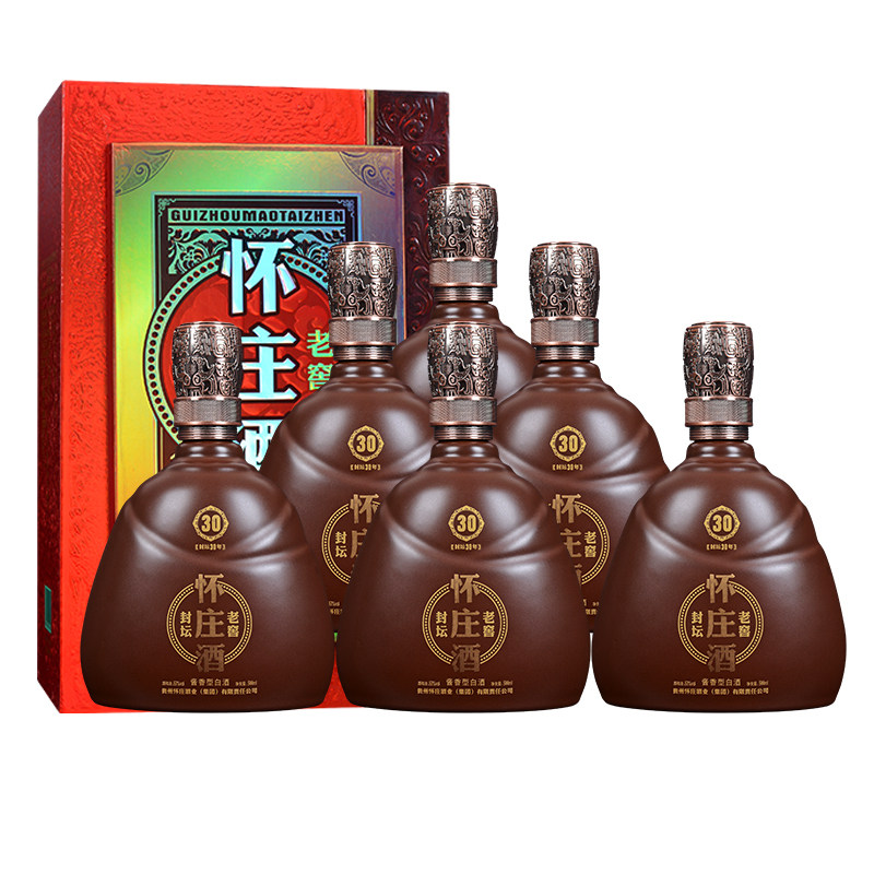 【酒厂自营】怀庄酒酱香型53度白酒封坛窖藏纯坤沙老酒整箱6瓶装