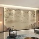 中式 电视背景墙壁纸客厅沙发装 饰中国风梅花影视墙壁画3d自粘墙布