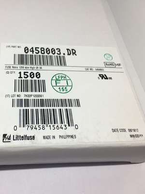 1206型045806.3DR Nano2快熔型保险丝6.3A 75V陶瓷一次性保险丝