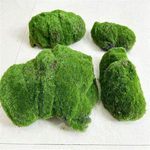 仿真工艺装饰品植绒毛苔藓石头绿植植物墙青苔块插花材料门头软装
