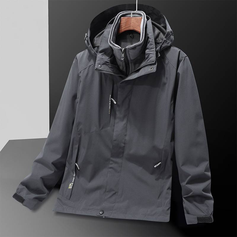 户外冲锋衣男女三合一两件套加绒加厚防水透气保暖外套滑雪服