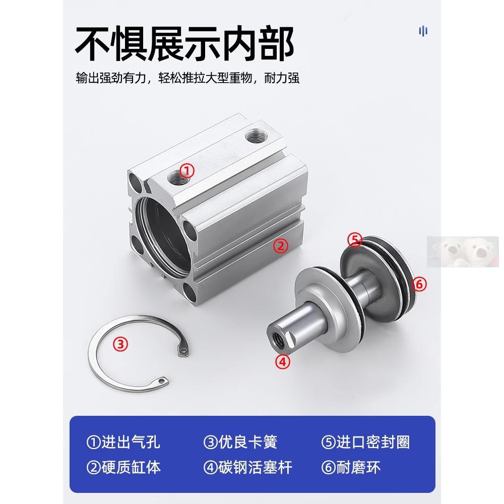 CNMC小型气动薄型气缸SDA20/25/32/40/5063X10X15X20X25X30*40X50