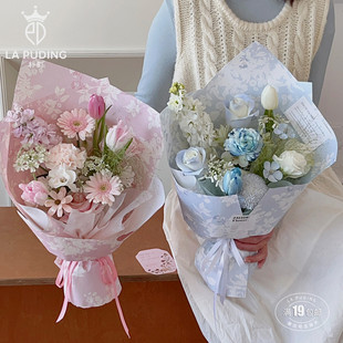 LA朴町 浪漫丁香包装纸创意鲜花束浪漫礼物手工diy包装纸花艺材料