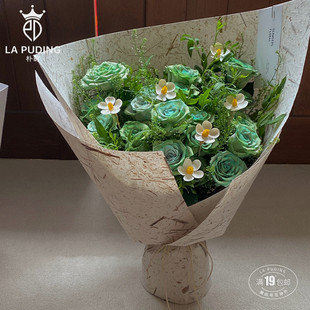 LA朴町 新品手撕叶脉纸高级感花店小众DIY手工花束包装纸资材