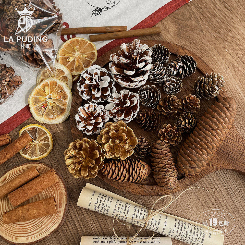 LA朴町圣诞节松果系列手工DIY