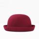Lady& women礼帽女士毛呢卷边圆帽 bowler 39;s hat