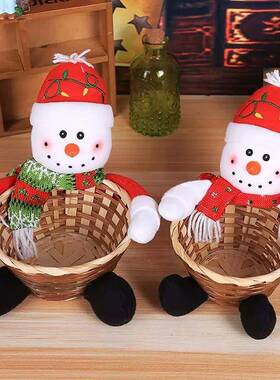 Merry Christmas Candy Storage Basket Santa Claus Storage Bas