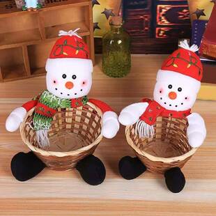 Merry Christmas Candy Storage Basket Santa Claus Storage Bas