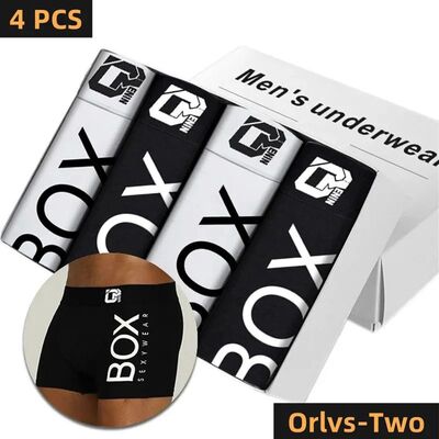 4Pcs Man Underpants Boxershorts Cotton Men Boxers Male Breat