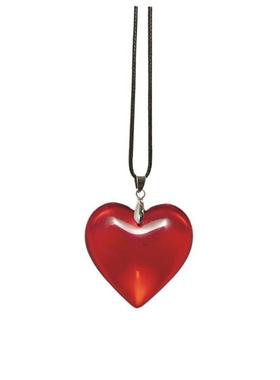 Red glass heart pendant necklaces women 红色玻璃心形吊坠项链