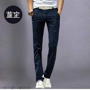 man slacks Thin trim pants Pure cotton Cloth trouser for men