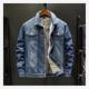 夹克男 denim winter Men warmth thicken man coat jacket jeans