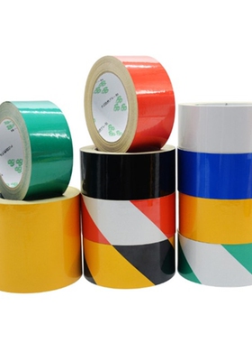 反光标志贴纸红色和白色胶布消防警示胶带怎么贴地贴红黑钢管贴纸