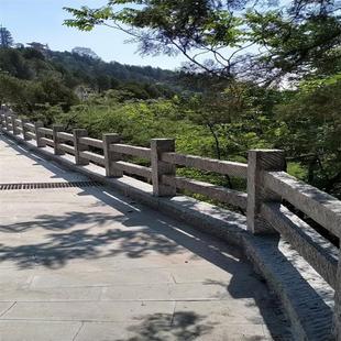 汉白玉河道边石栏杆芝麻灰浮雕青石护栏别墅庭院阳台楼梯石栏杆