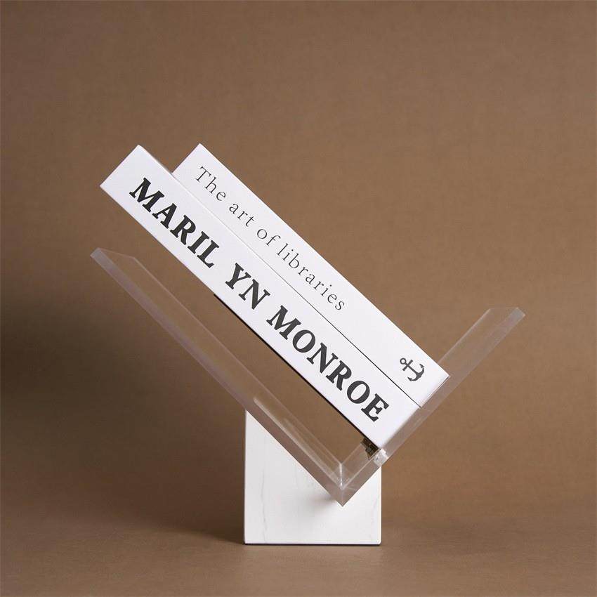 北欧轻奢工艺品摆件大理石底座金属亚克力书架家居软装饰品,家居饰品,装饰摆件,淘宝优惠券,粉丝福利购,淘宝优惠卷