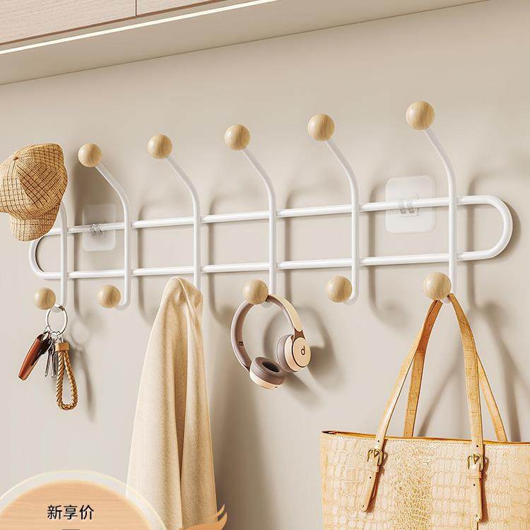 挂衣钩壁挂墙上门后挂衣架免打孔进门玄关粘贴排钩承重衣帽钩衣架,家装主材,挂钩/挂衣钩,淘宝优惠券,粉丝福利购,淘宝优惠卷