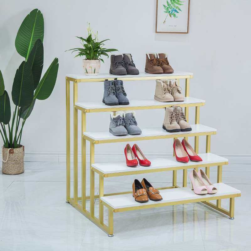 服装店鞋包架流水台高低铁艺中岛展示台梯形花架鞋店多层落地鞋架,商业/办公家具,鞋货架,淘宝优惠券,粉丝福利购,淘宝优惠卷
