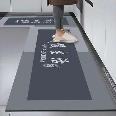 厨房硅藻泥软地垫可擦洗防水防油免洗脚垫吸水吸油防滑地毯免清洗