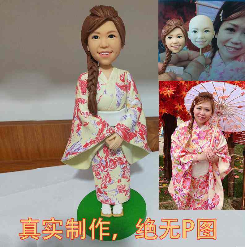 泥人真人软陶人偶公仔蜡像面塑定制泥塑人像相片diy生日结婚礼物