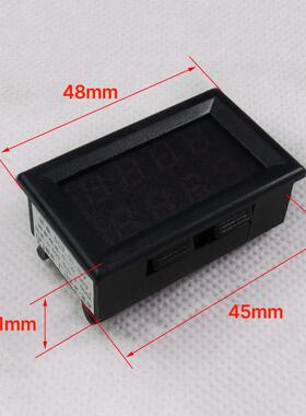 【】4位双显示数字电压表电流表0-33V/0-1A-3A红色+蓝、绿色