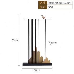 饰品 新中式 禅意摆件金属假山摆设家居客厅玄关桌面样板房售楼处装