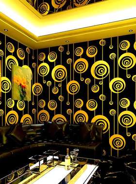 金黄色金箔壁纸 ktv闪光反光客厅卧室酒店欧式3d立体奢华高档墙纸