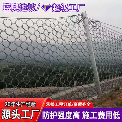 被动防护网 山体滑坡sns柔性钢丝绳网主动被动边坡防护网绞索网