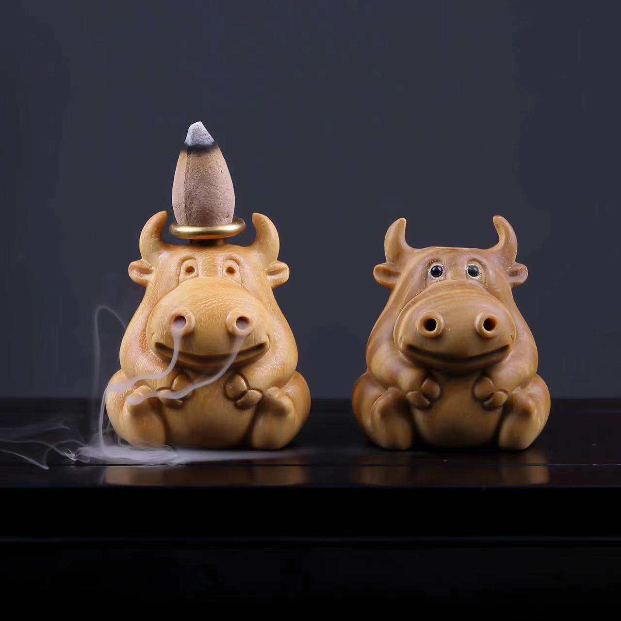 绿檀木手工雕刻打磨牛气冲天倒流香茶桌萌趣茶宠摆件香插装工艺品,餐饮具,茶道/香炉,淘宝优惠券,粉丝福利购,淘宝优惠卷