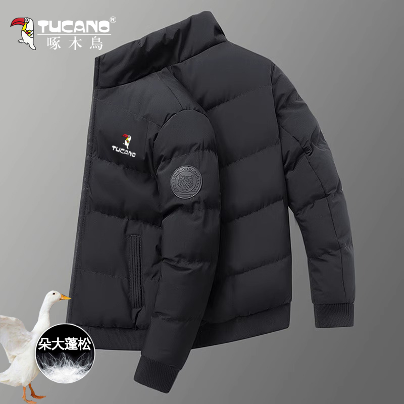 啄木鸟立领棉衣男秋冬季加厚保暖御寒休闲棉袄子羽绒棉服男士外套