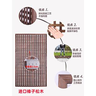 庭院防腐木栅栏围栏花园篱笆户外爬藤架阳台花架室内装 饰隔断护栏