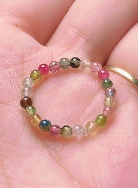 2026天然小指环碧玺戒指碧玺晶体通透清新靓丽女款礼物手工旺夫石