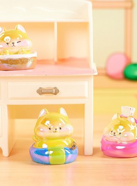 2026学生礼品萌宠小柴犬萌粒公仔盲袋 潮玩树脂小摆件办公桌面装