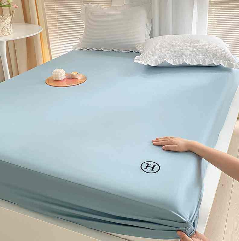 小绵羊新款刺绣纯棉床笠单件100全棉通用床罩防尘床单床垫保护套2