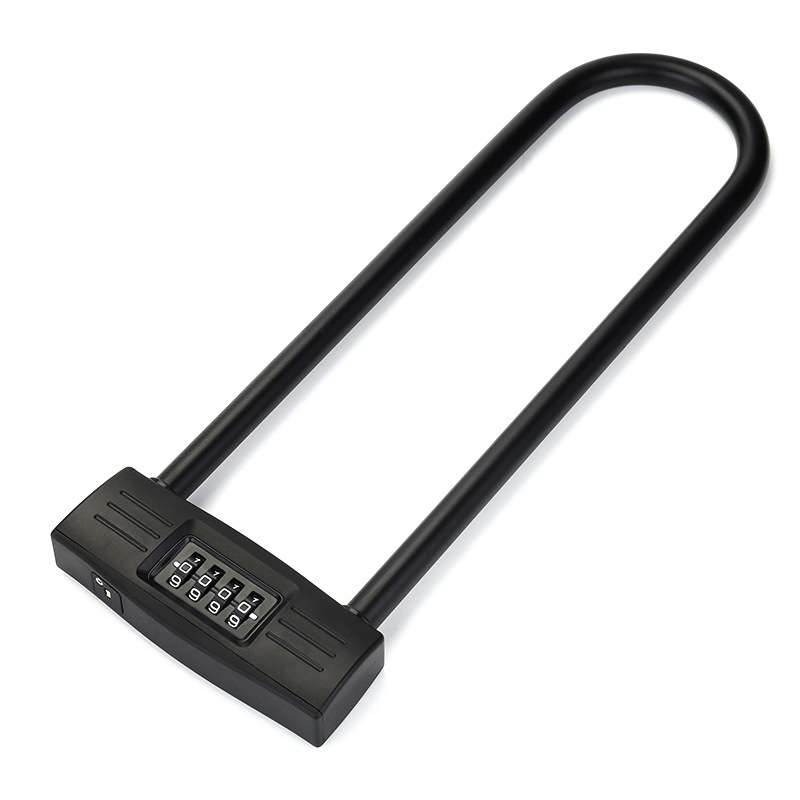 中长梁玻璃门密码锁挂锁U型推拉门加长大门锁YF20708