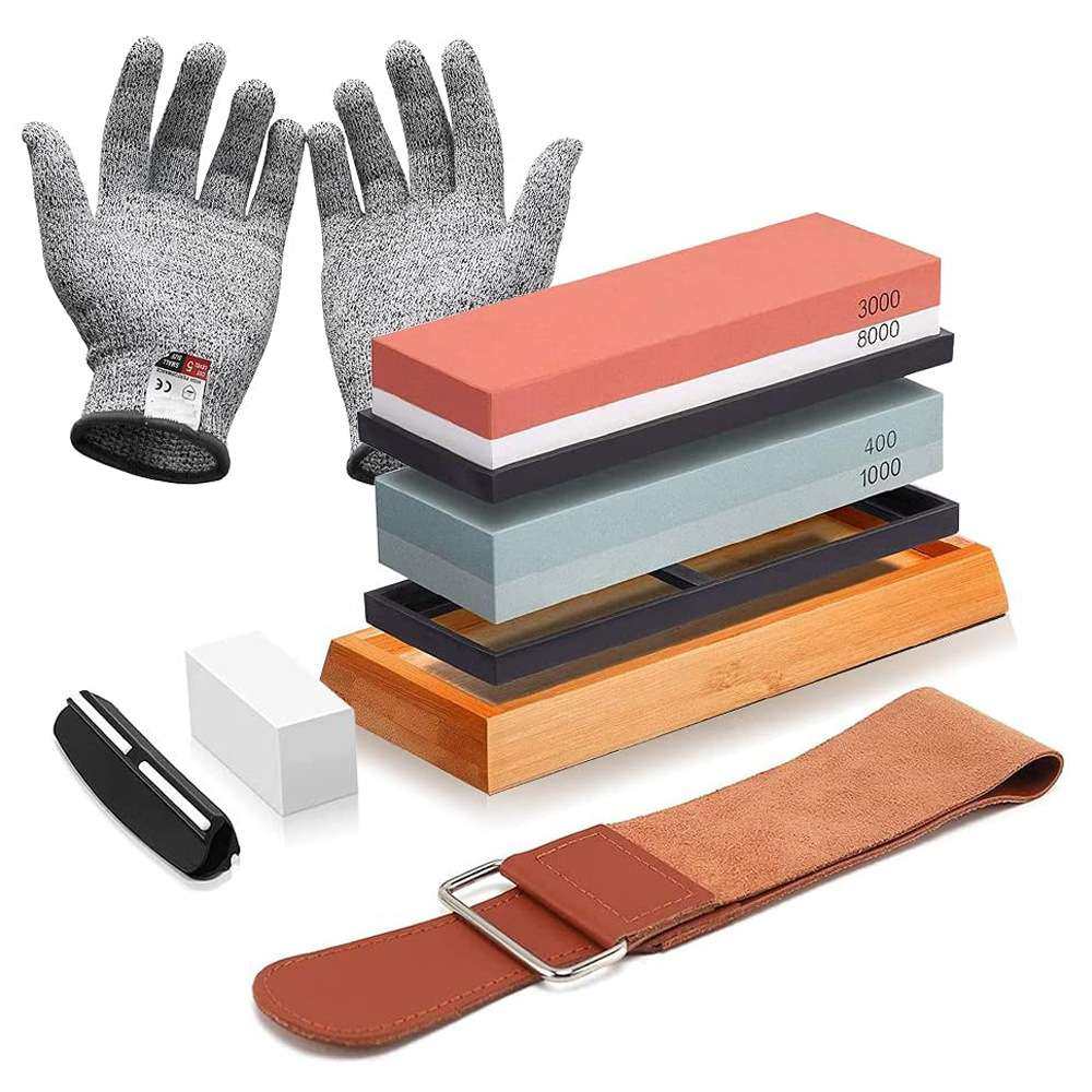 3000/8000 双面白刚玉磨刀石油石家用厨房抛光砥石套装手套荡刀布,厨房/烹饪用具,磨刀器/磨刀石/磨刀架,淘宝优惠券,粉丝福利购,淘宝优惠卷